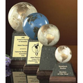 Genuine Marble World Globe Award w/ Base (8")